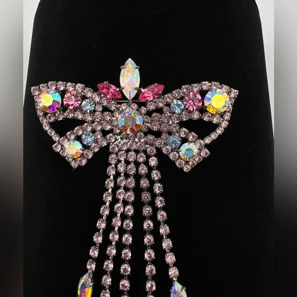 🔶NICKY BUTLER FASHION COLLECTIBLE Crystal Butterfly Bow Brooch ONE OF A KIND NB - Picture 7 of 13